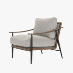 Fauteuil Kennedy Four Hands en gabardine grise