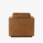 Fauteuil pivotant Kiera Four Hands couleur cognac Palermo