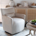 Fauteuil pivotant Kimble Four Hands en platine noble