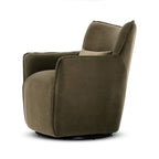Fauteuil pivotant Four Hands Kimble couleur café Henry