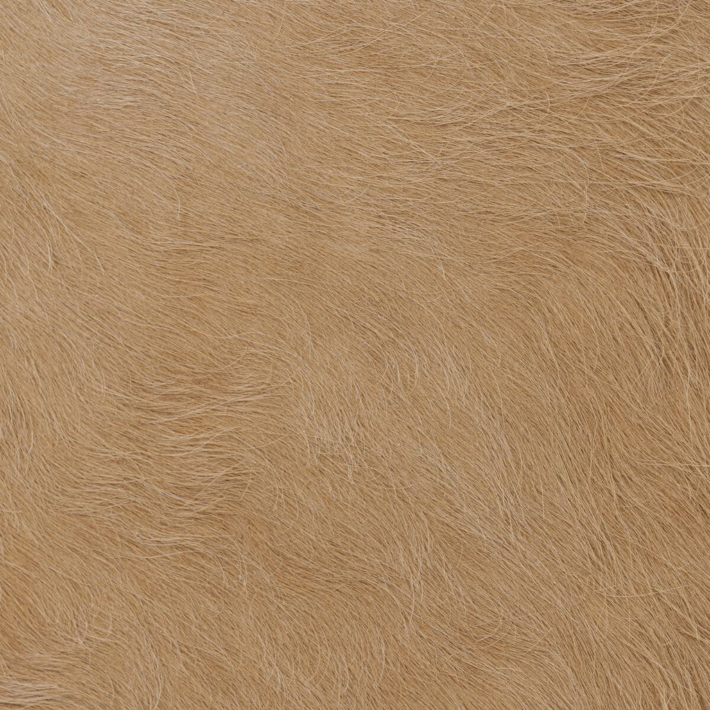 Banc d'appoint Four Hands Knox en cuir clair à poils longs