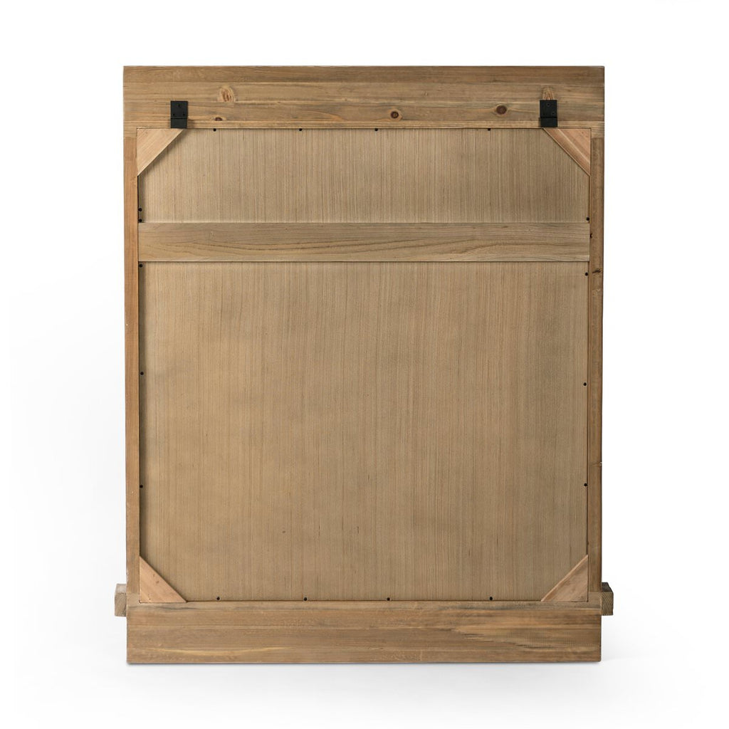 Miroir mural Four Hands Ledge en pin clair vieilli