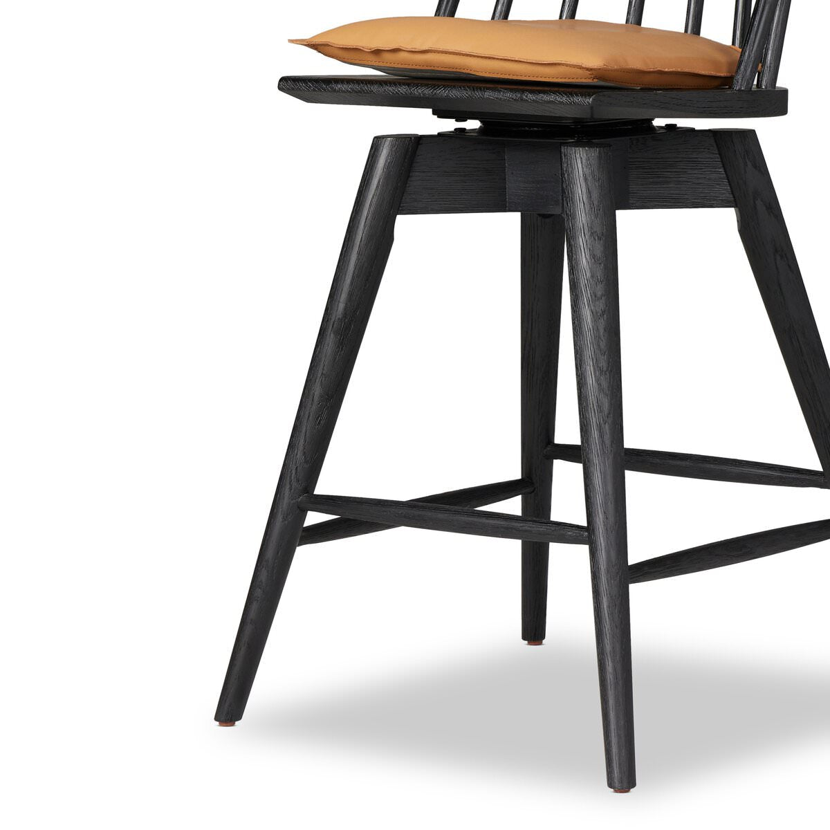 Tabouret de bar pivotant Lewis de Four Hands, couleur Whiskey Saddle
