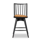 Tabouret de bar pivotant Lewis de Four Hands, couleur Whiskey Saddle