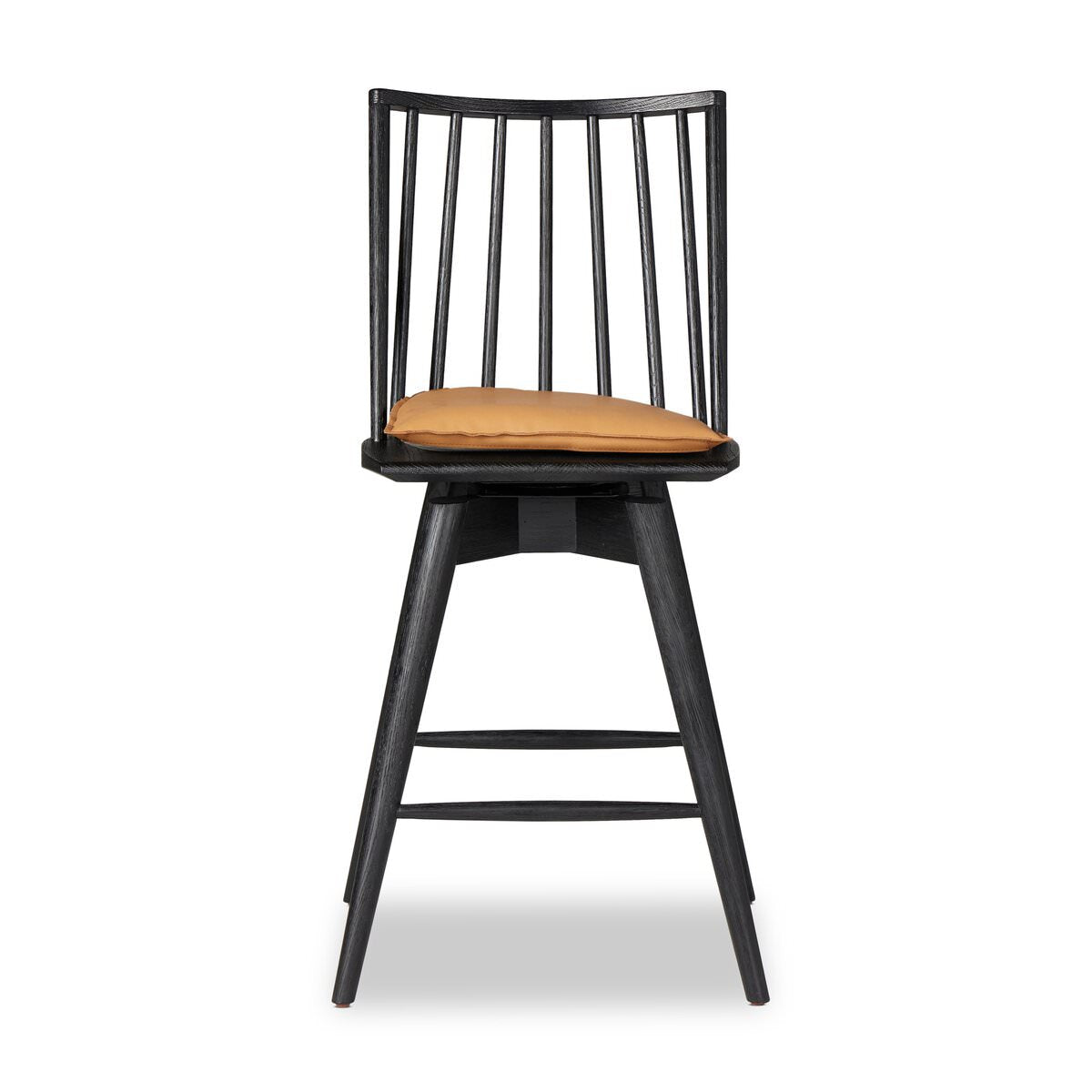 Tabouret de bar pivotant Lewis de Four Hands, couleur Whiskey Saddle