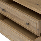 Table de chevet Maggie de Four Hands en chêne fumé vieilli et scié