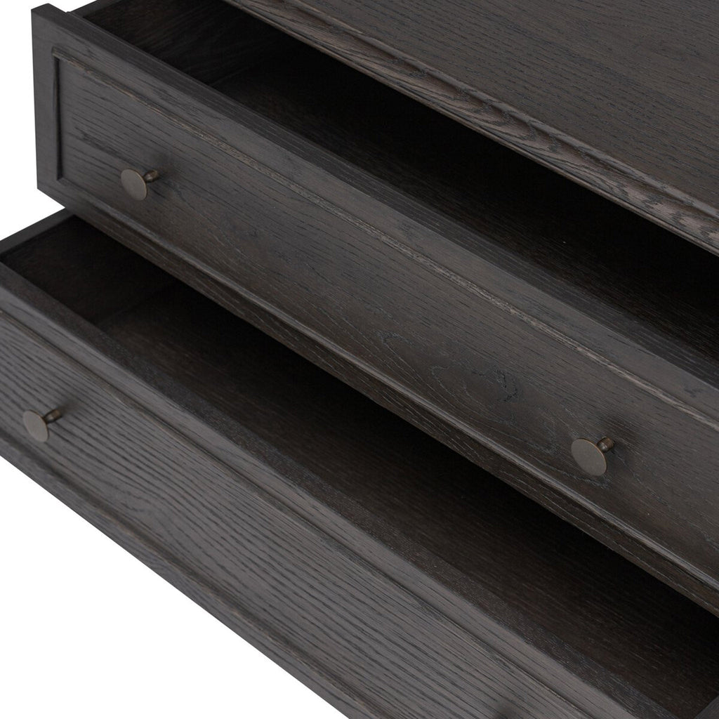 Table de chevet Maggie de Four Hands en placage de chêne noir fumé