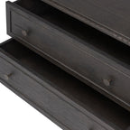 Table de chevet Maggie de Four Hands en placage de chêne noir fumé