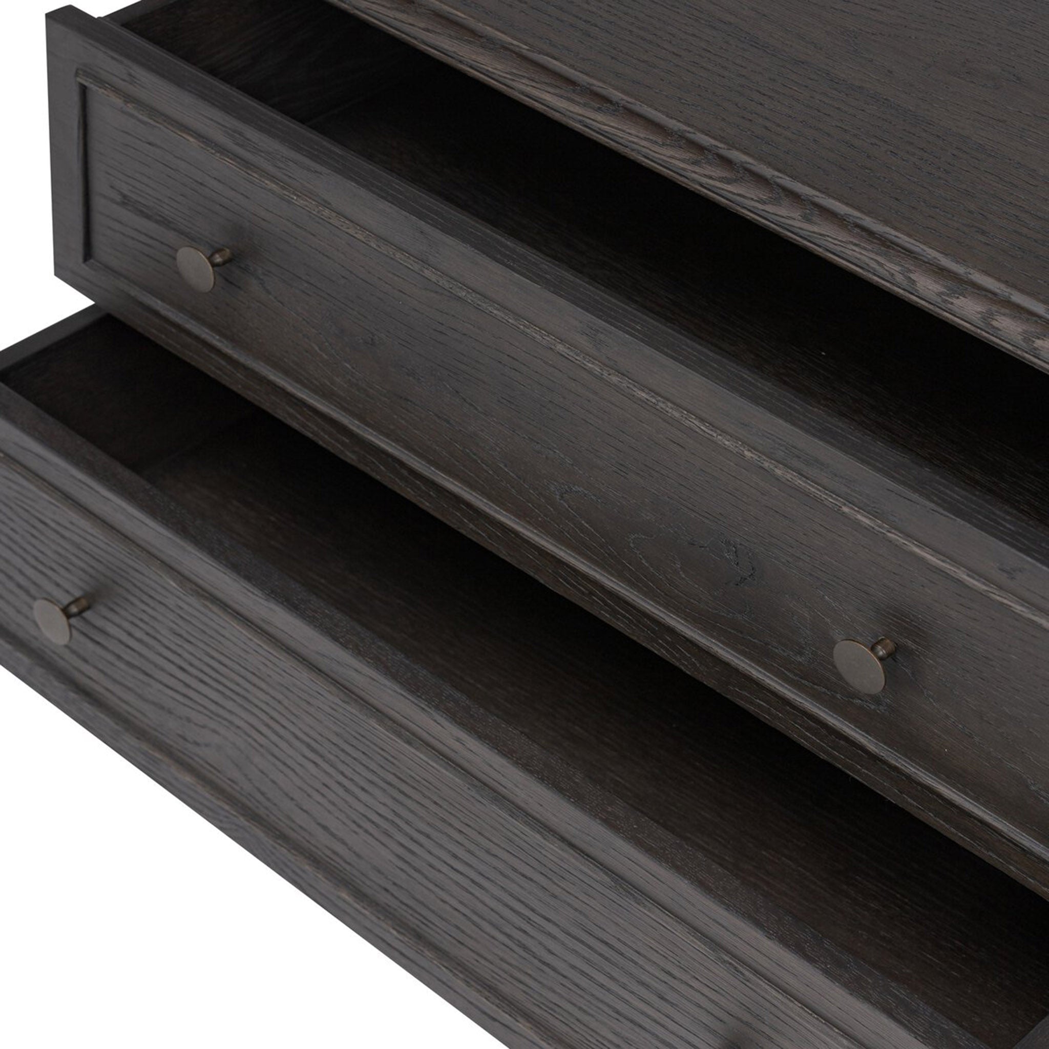 Table de chevet Maggie de Four Hands en placage de chêne noir fumé