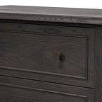 Table de chevet Maggie de Four Hands en placage de chêne noir fumé