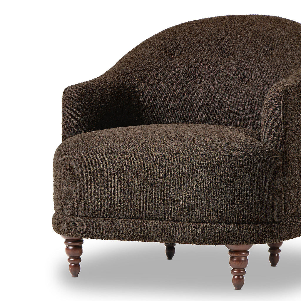 Fauteuil Marnie de Four Hands en cuir Knoll Mink