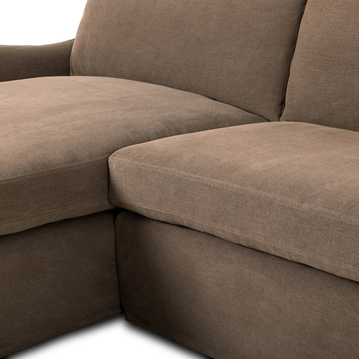 Canapé d'angle Four Hands Monette 2 pièces avec méridienne gauche, coloris Broadway Coffee
