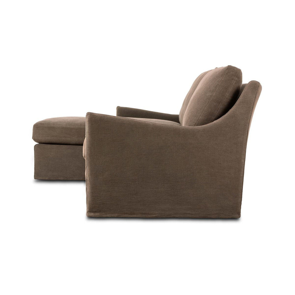 Canapé d'angle Four Hands Monette 2 pièces avec méridienne gauche, coloris Broadway Coffee