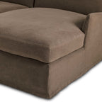 Canapé d'angle Four Hands Monette 2 pièces avec méridienne à droite, coloris Broadway Coffee