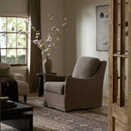 Four Hands Monette Glider Swivel couleur Broadway Coffee