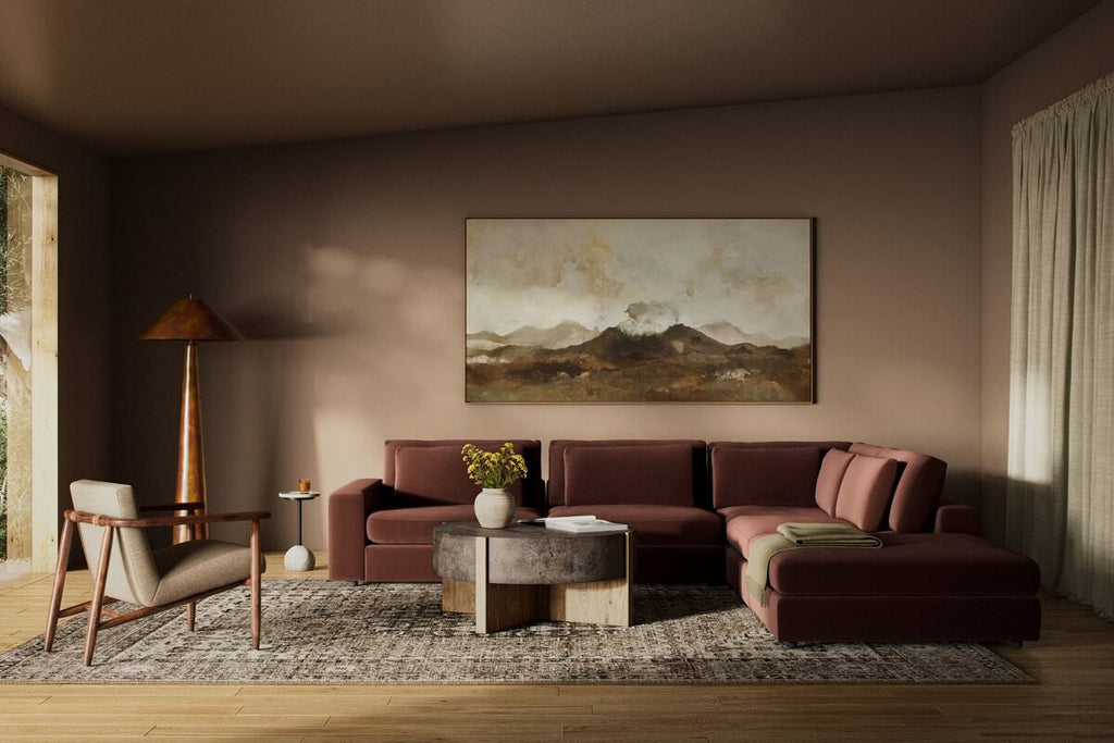 Tapis noué à la main Four Hands Prato couleur Prato Espresso, 274 x 366 cm