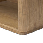 Table de chevet Four Hands Raleigh en marbre cappuccino