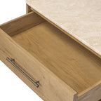 Table de chevet Four Hands Raleigh en marbre cappuccino