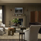 Table d'appoint Four Hands Relo en verre coulé olive