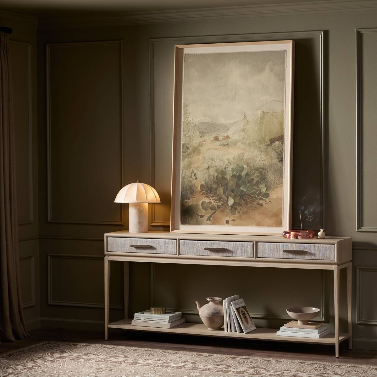 Console Rosenell de Four Hands - 198 cm (78 po) en chêne naturel massif