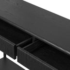 Console Rosenell de Four Hands, 60 pouces, en chêne noir massif