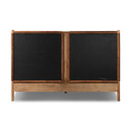 Lit Salado Four Hands en cuir Sienne ancien, King