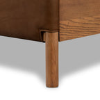 Lit Salado Four Hands en cuir Sienne ancien, King