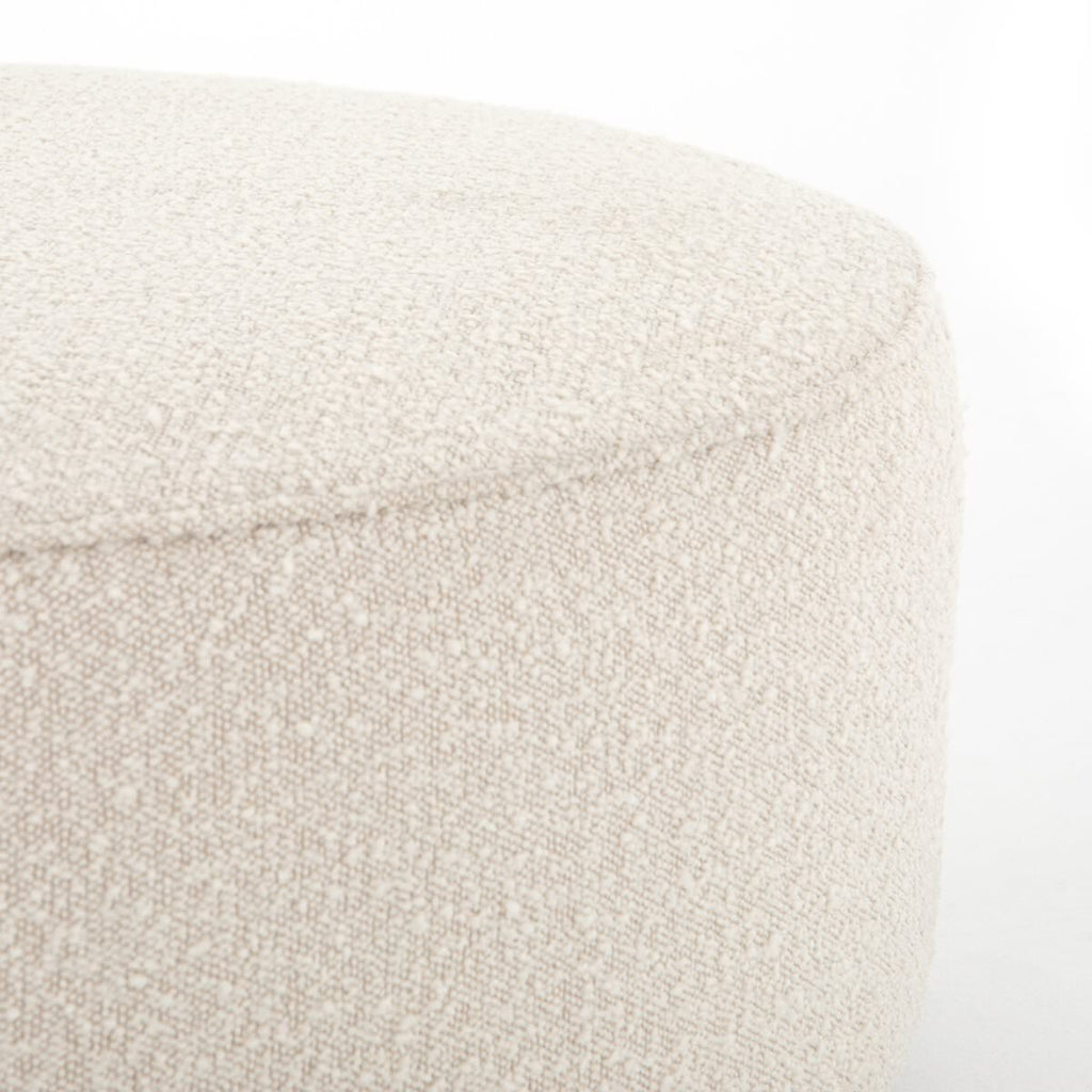 Pouf rond Four Hands Sinclair grand modèle en Knoll naturel