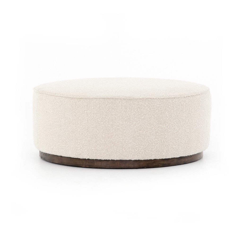 Pouf rond Four Hands Sinclair grand modèle en Knoll naturel