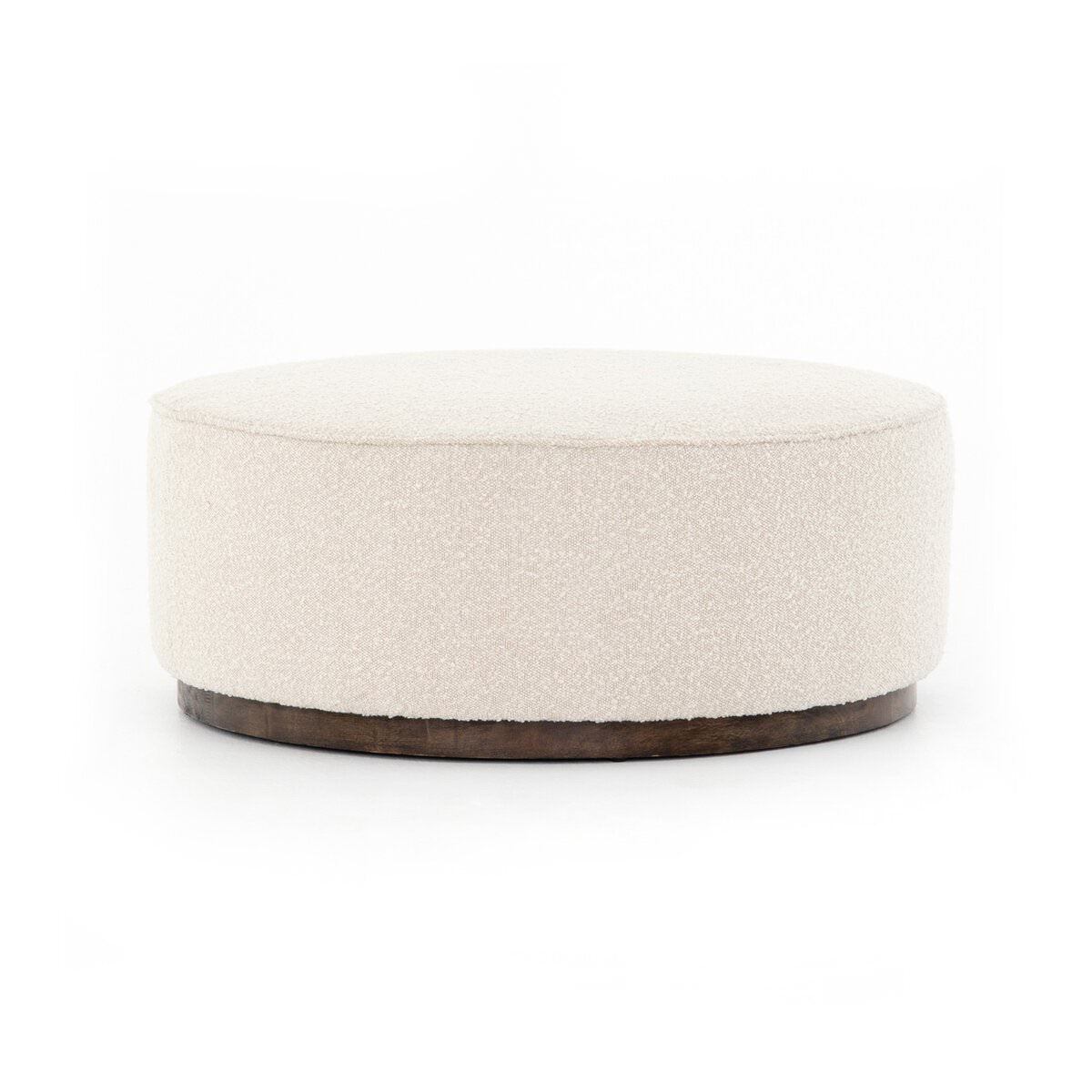 Pouf rond Four Hands Sinclair grand modèle en Knoll naturel