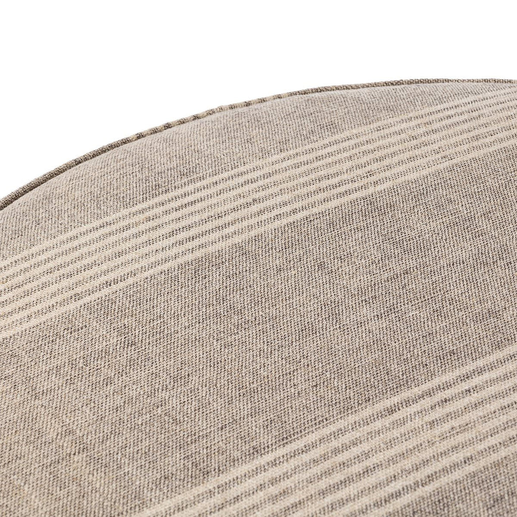 Pouf rond Four Hands Sinclair grand format, coloris Manchester Flint 