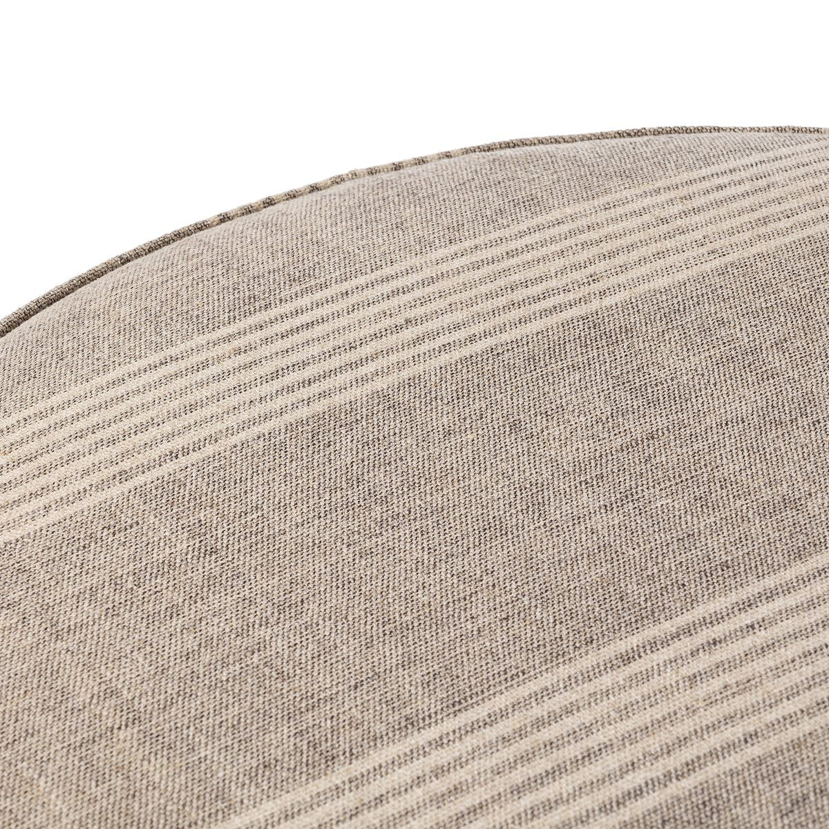 Pouf rond Four Hands Sinclair grand format, coloris Manchester Flint 