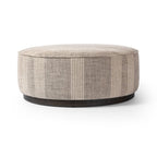 Pouf rond Four Hands Sinclair grand format, coloris Manchester Flint 