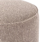 Pouf rond Four Hands Sinclair couleur taupe Barrow