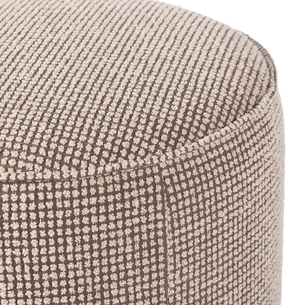 Pouf rond Four Hands Sinclair couleur taupe Barrow