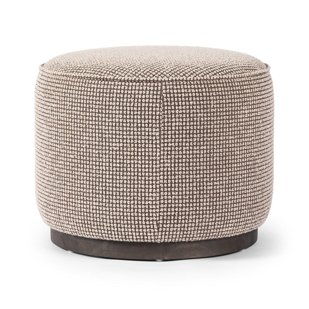 Pouf rond Four Hands Sinclair couleur taupe Barrow
