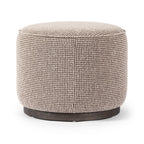 Pouf rond Four Hands Sinclair couleur taupe Barrow