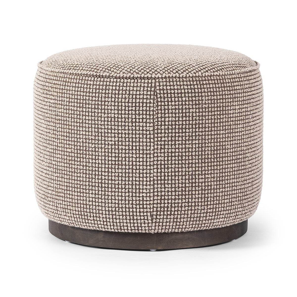 Pouf rond Four Hands Sinclair couleur taupe Barrow