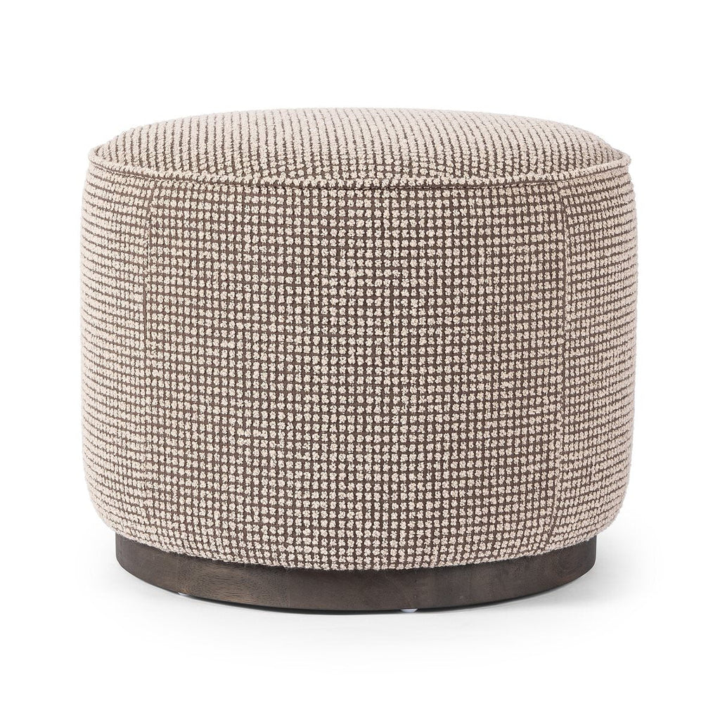 Pouf rond Four Hands Sinclair couleur taupe Barrow