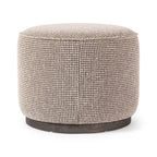 Pouf rond Four Hands Sinclair couleur taupe Barrow