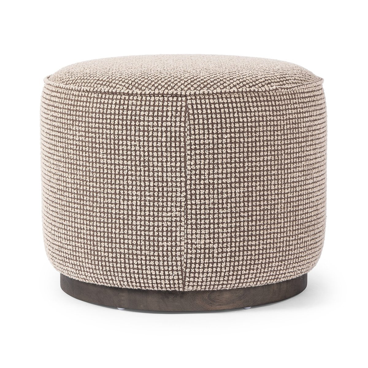 Pouf rond Four Hands Sinclair couleur taupe Barrow