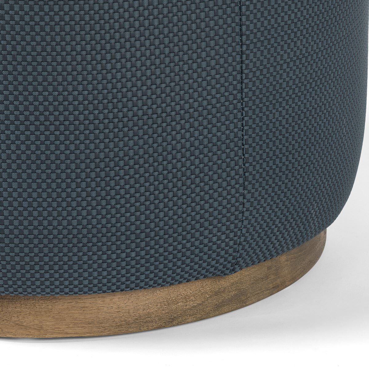 Pouf rond Four Hands Sinclair couleur Fresno Cobalt