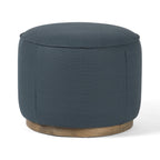 Pouf rond Four Hands Sinclair couleur Fresno Cobalt