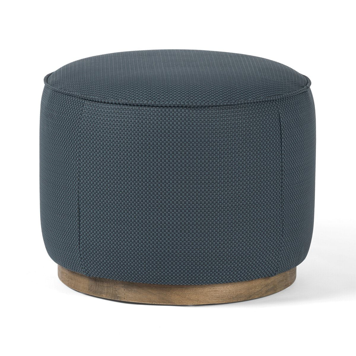 Pouf rond Four Hands Sinclair couleur Fresno Cobalt
