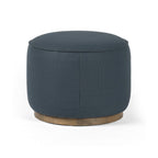 Pouf rond Four Hands Sinclair couleur Fresno Cobalt