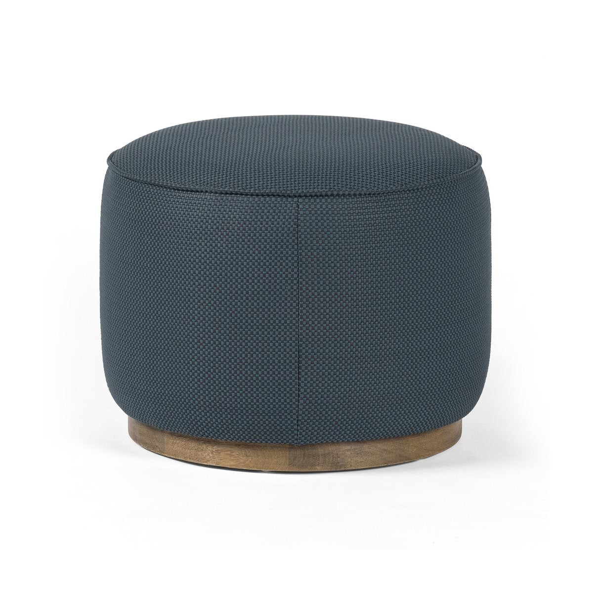 Pouf rond Four Hands Sinclair couleur Fresno Cobalt