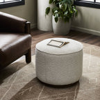 Pouf rond Sinclair de Four Hands, coloris Knoll Naturel