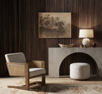 Pouf rond Sinclair de Four Hands, coloris Knoll Naturel