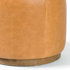 Pouf rond Four Hands Sinclair couleur caramel Palermo