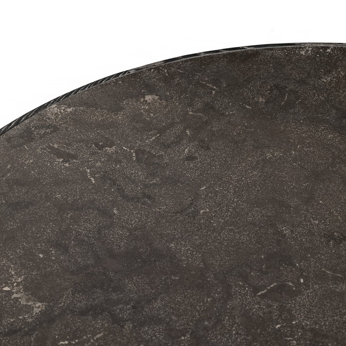 Table de salle à manger ronde Four Hands Skye 42 pouces en pierre bleue